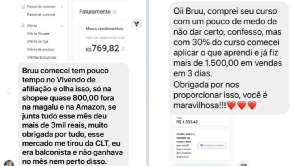 Renda com Lojas Parceiras prova social.